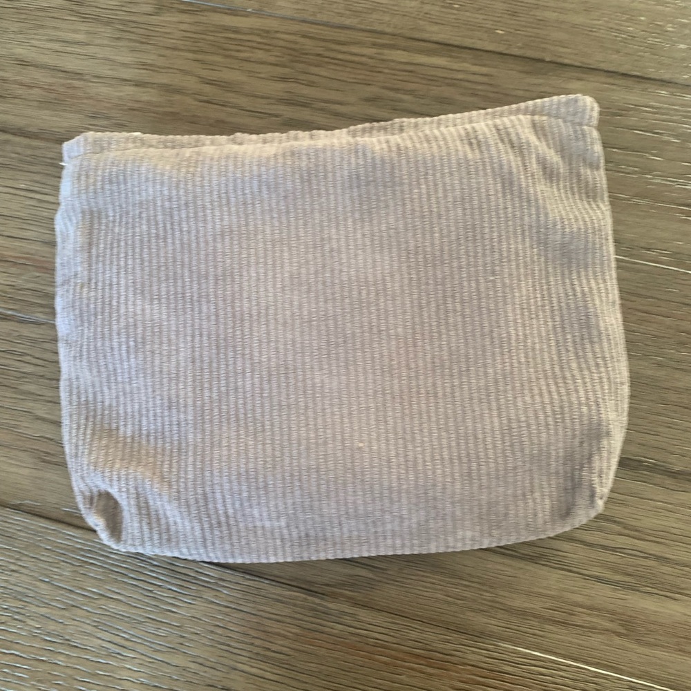 Corduroy Zip Pouch with Eye Patches 2 available specify color grey or off white - Picture 6 of 8